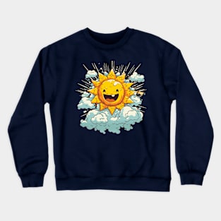 Happy Kawaii Sun. Smiling Sun Crewneck Sweatshirt